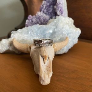 White 14k gold diamond rings